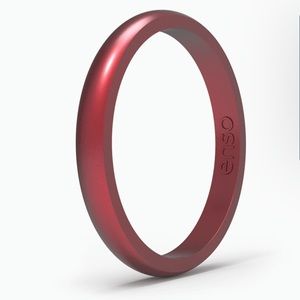 Enso Rings Birthstone Classic Halo Silicone Ring - Ruby